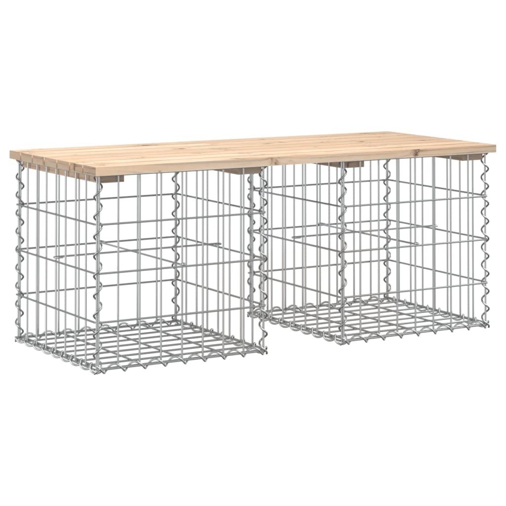 VidaXL Tuinbank Schanskorfontwerp 103x44x42 cm massief grenenhout