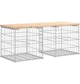 VidaXL Tuinbank Schanskorfontwerp 103x44x42 cm massief grenenhout