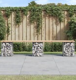 VidaXL Tuinbank Schanskorfontwerp 203x31x42 cm massief grenenhout