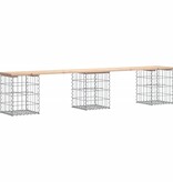 VidaXL Tuinbank Schanskorfontwerp 203x31x42 cm massief grenenhout