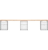VidaXL Tuinbank Schanskorfontwerp 203x31x42 cm massief grenenhout