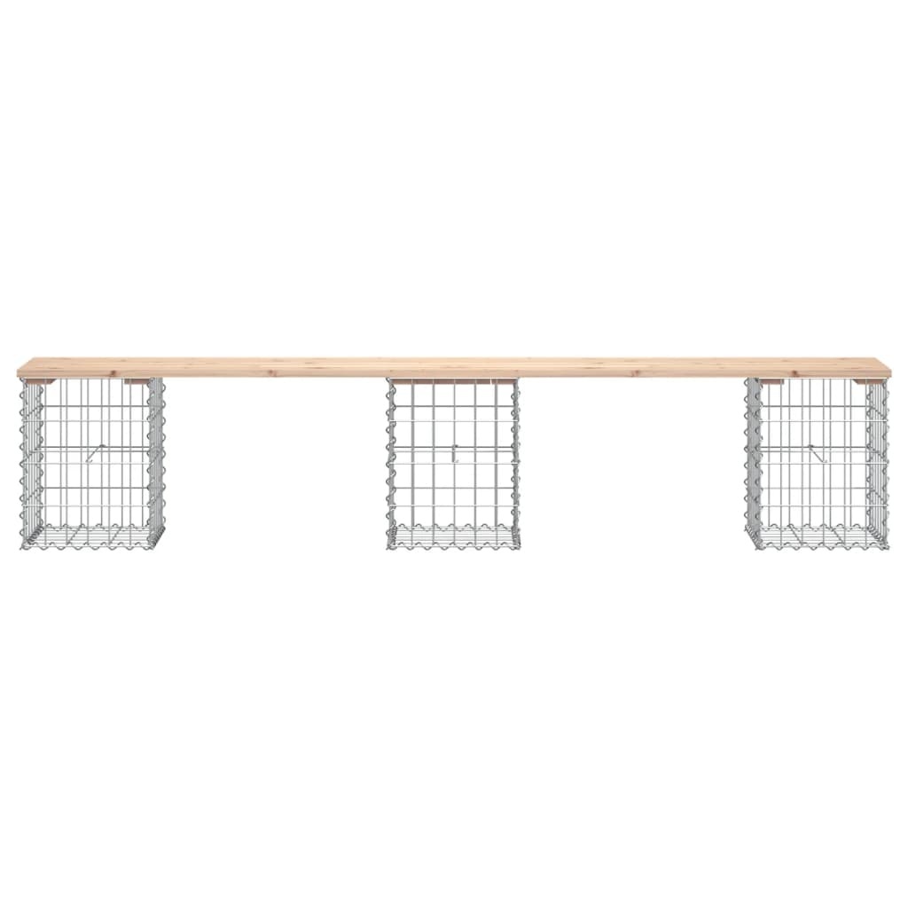 VidaXL Tuinbank Schanskorfontwerp 203x31x42 cm massief grenenhout