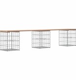 VidaXL Tuinbank Schanskorfontwerp 203x31x42 cm massief grenenhout