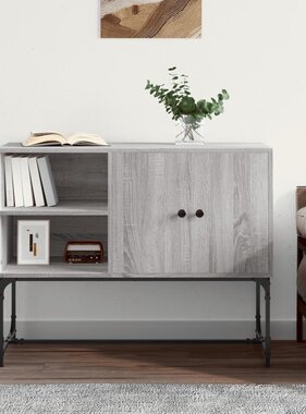 VidaXL Dressoir 100x40x79,5 cm bewerkt hout grijs sonoma eikenkleurig