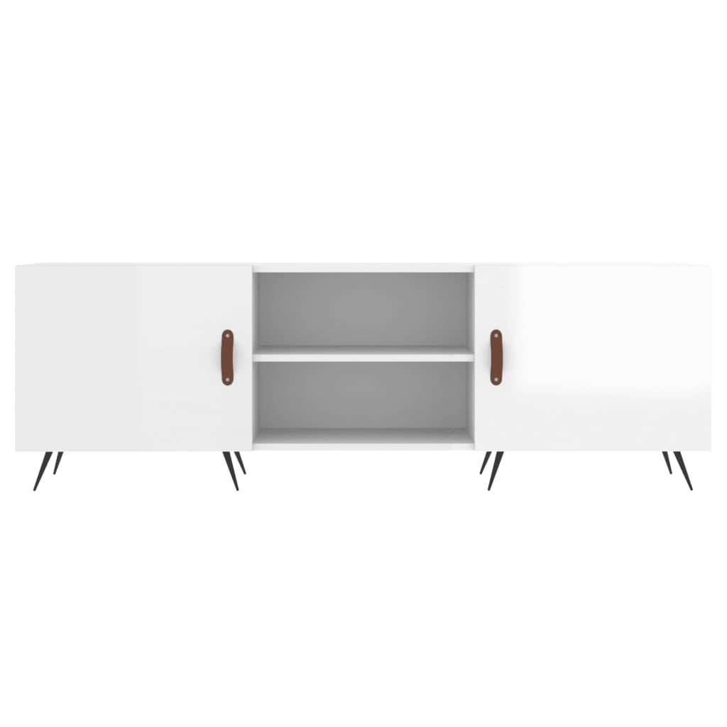 VidaXL Tv-meubel 150x30x50 cm bewerkt hout hoogglans wit