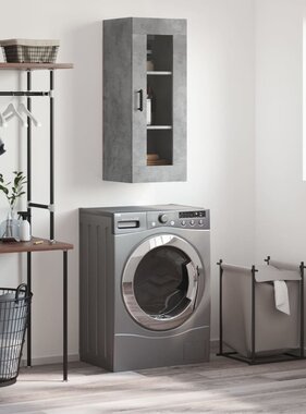 VidaXL Wandkast 34,5x34x90 cm betongrijs