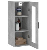 VidaXL Wandkast 34,5x34x90 cm betongrijs