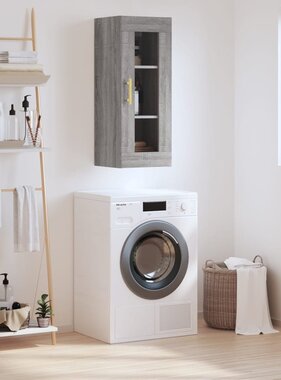 VidaXL Hangkast 34,5x34x90 cm grijs sonoma eikenkleurig