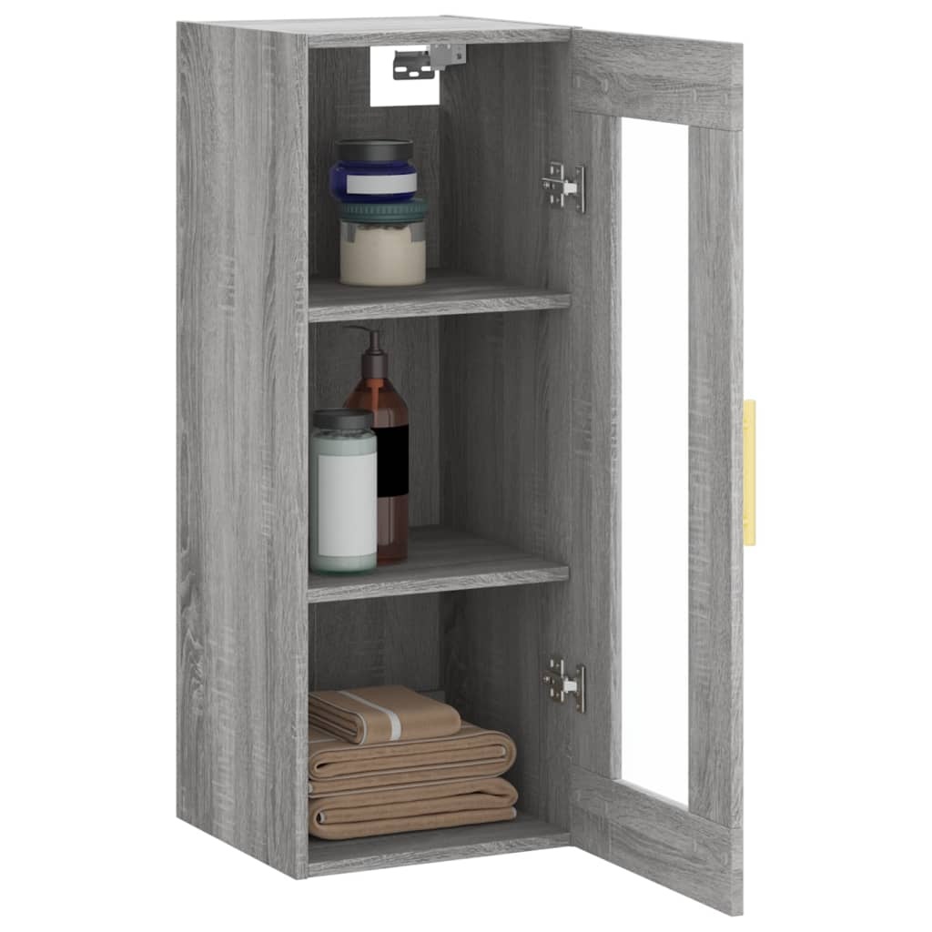 VidaXL Hangkast 34,5x34x90 cm grijs sonoma eikenkleurig