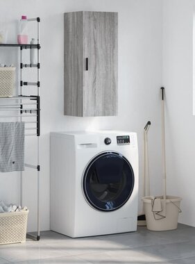 VidaXL Hangkast 34,5x34x90 cm grijs sonoma eikenkleurig