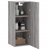 VidaXL Hangkast 34,5x34x90 cm grijs sonoma eikenkleurig