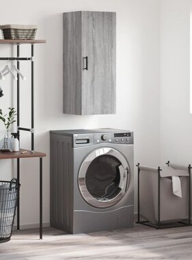VidaXL Hangkast 34,5x34x90 cm grijs sonoma eikenkleurig