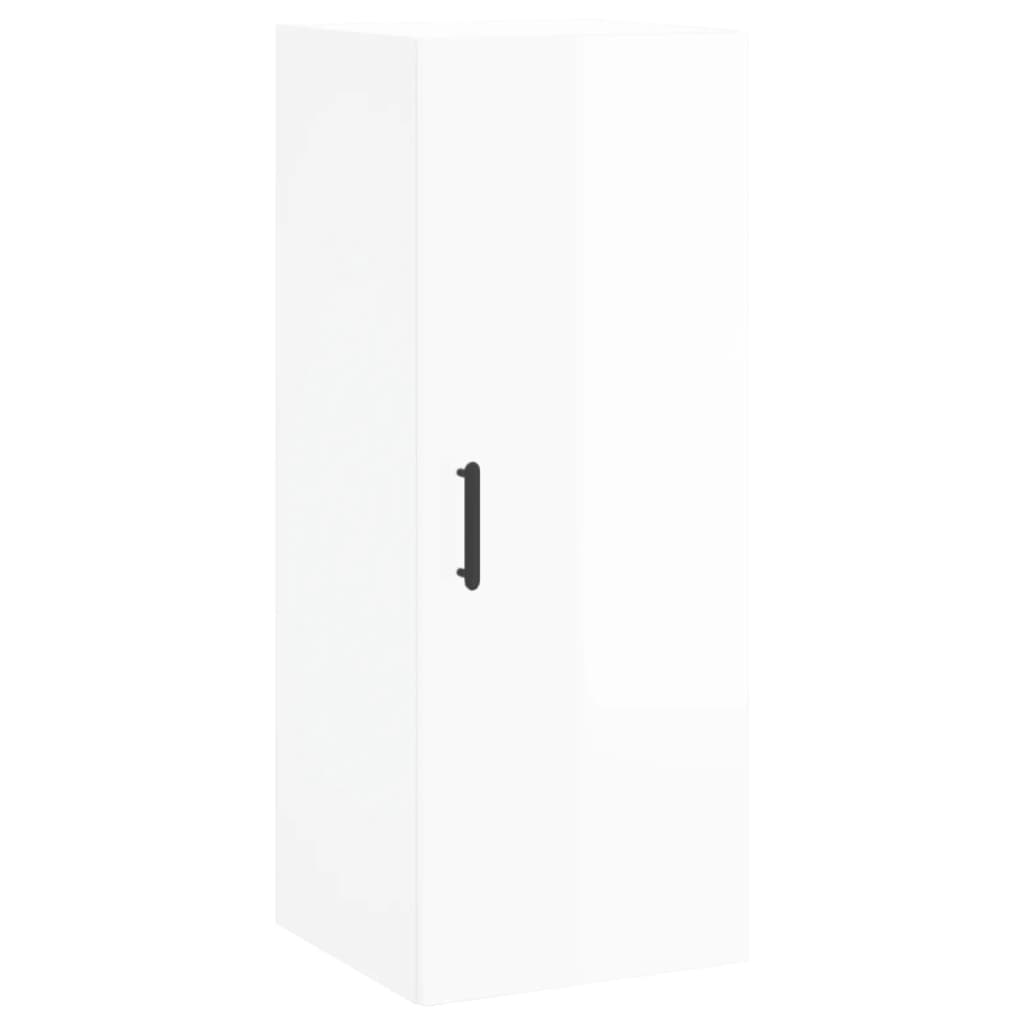 VidaXL Hangkast 34,5x34x90 cm hoogglans wit