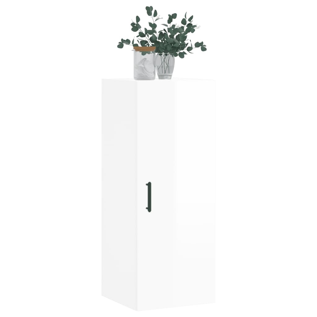 VidaXL Hangkast 34,5x34x90 cm hoogglans wit