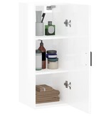 VidaXL Hangkast 34,5x34x90 cm hoogglans wit