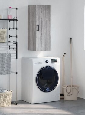 VidaXL Hangkast 34,5x34x90 cm grijs sonoma eikenkleurig