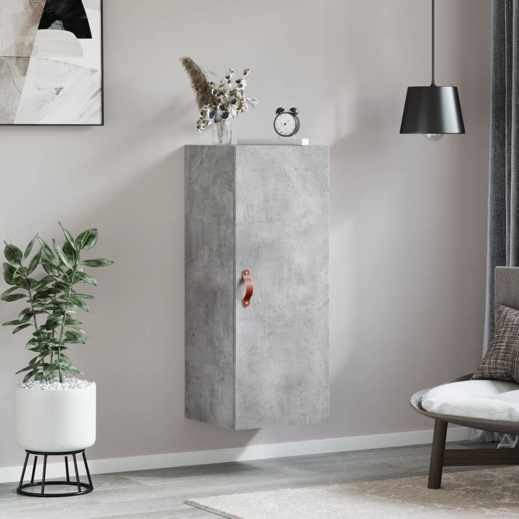 VidaXL Hangkast 34,5x34x90 cm betongrijs
