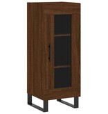 VidaXL Dressoir 34,5x34x90 cm bewerkt hout bruineikenkleurig