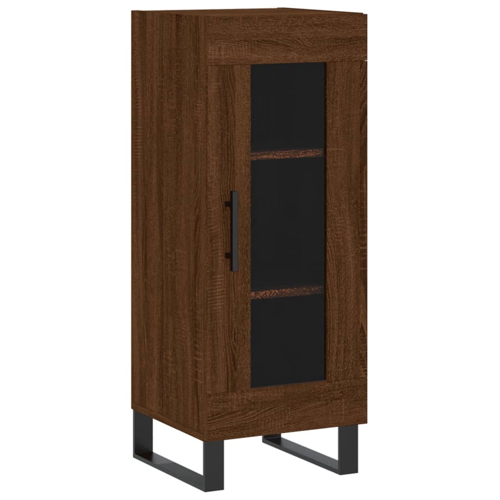 VidaXL Dressoir 34,5x34x90 cm bewerkt hout bruineikenkleurig