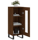 VidaXL Dressoir 34,5x34x90 cm bewerkt hout bruineikenkleurig