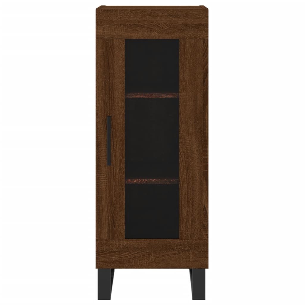 VidaXL Dressoir 34,5x34x90 cm bewerkt hout bruineikenkleurig