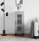 VidaXL Dressoir 34,5x34x90 cm bewerkt hout grijs sonoma eikenkleurig