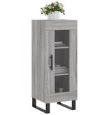 VidaXL Dressoir 34,5x34x90 cm bewerkt hout grijs sonoma eikenkleurig