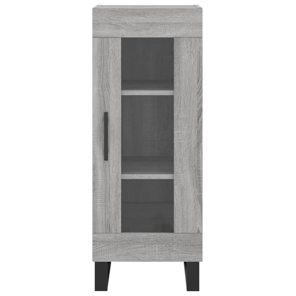 VidaXL Dressoir 34,5x34x90 cm bewerkt hout grijs sonoma eikenkleurig