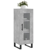 VidaXL Dressoir 34,5x34x90 cm bewerkt hout betongrijs