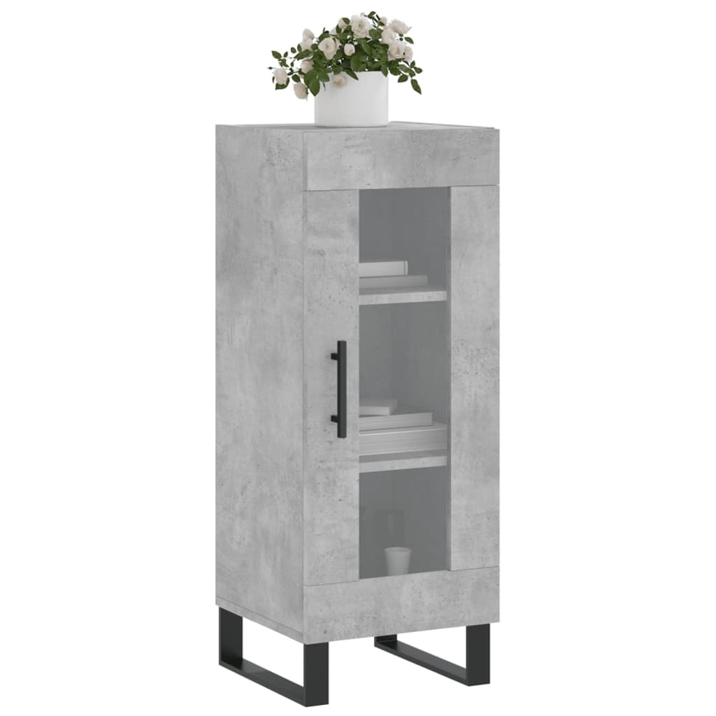 VidaXL Dressoir 34,5x34x90 cm bewerkt hout betongrijs