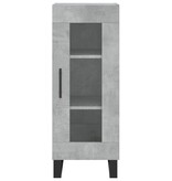 VidaXL Dressoir 34,5x34x90 cm bewerkt hout betongrijs