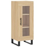 VidaXL Dressoir 34,5x34x90 cm bewerkt hout sonoma eiken