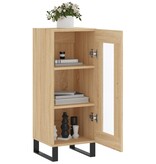 VidaXL Dressoir 34,5x34x90 cm bewerkt hout sonoma eiken