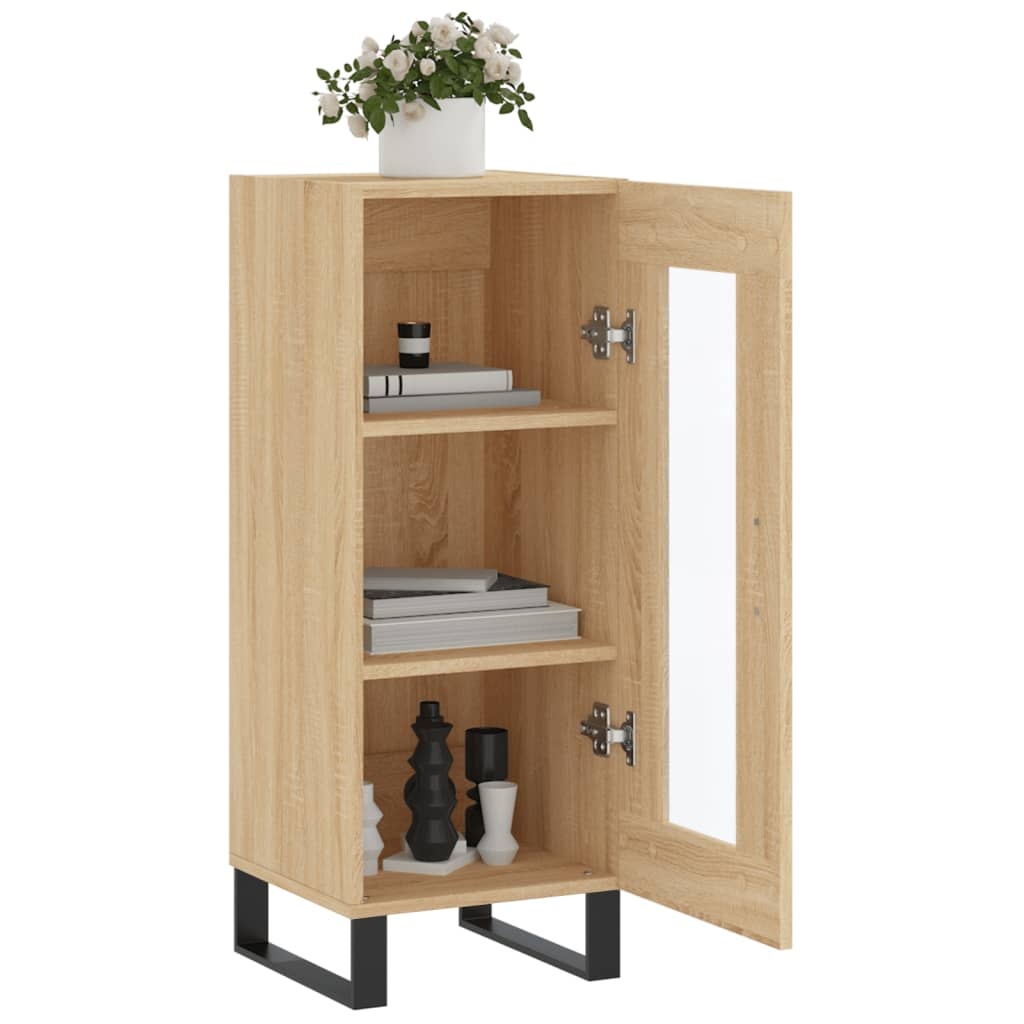 VidaXL Dressoir 34,5x34x90 cm bewerkt hout sonoma eiken