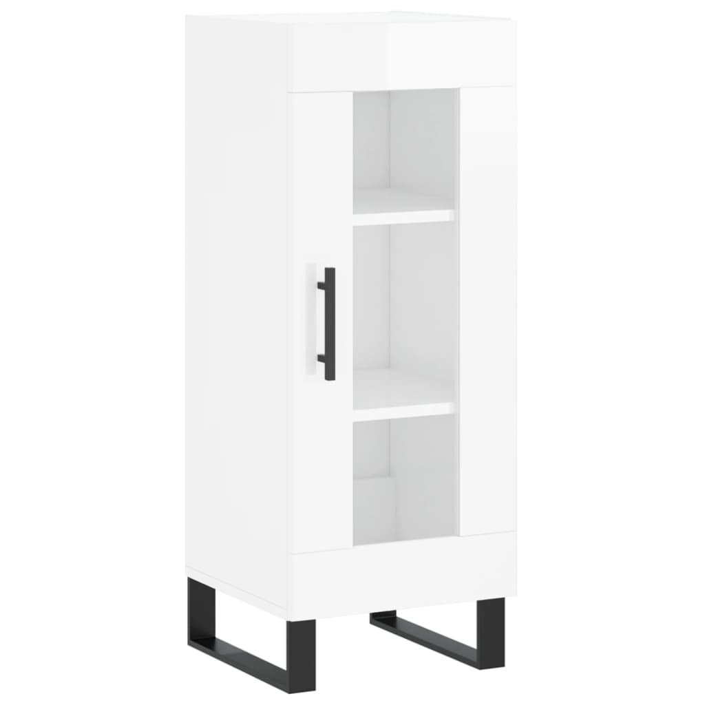 VidaXL Dressoir 34,5x34x90 cm bewerkt hout hoogglans wit