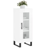 VidaXL Dressoir 34,5x34x90 cm bewerkt hout hoogglans wit
