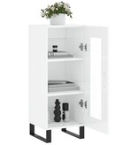 VidaXL Dressoir 34,5x34x90 cm bewerkt hout hoogglans wit