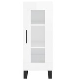 VidaXL Dressoir 34,5x34x90 cm bewerkt hout hoogglans wit