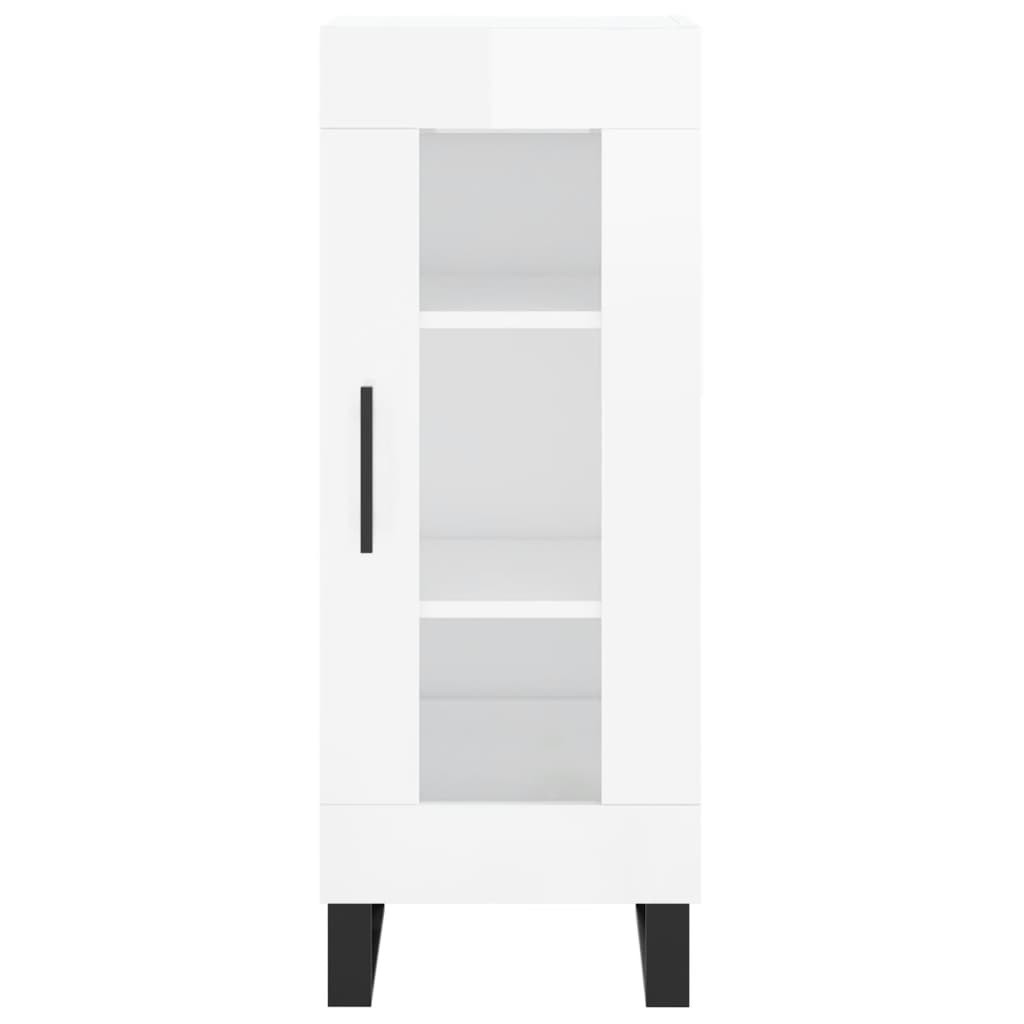 VidaXL Dressoir 34,5x34x90 cm bewerkt hout hoogglans wit