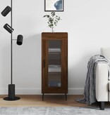 VidaXL Dressoir 34,5x34x90 cm bewerkt hout bruineikenkleurig