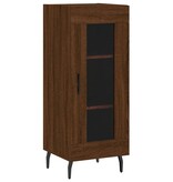 VidaXL Dressoir 34,5x34x90 cm bewerkt hout bruineikenkleurig