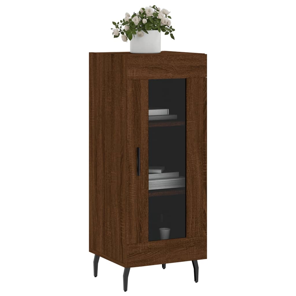 VidaXL Dressoir 34,5x34x90 cm bewerkt hout bruineikenkleurig