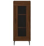 VidaXL Dressoir 34,5x34x90 cm bewerkt hout bruineikenkleurig
