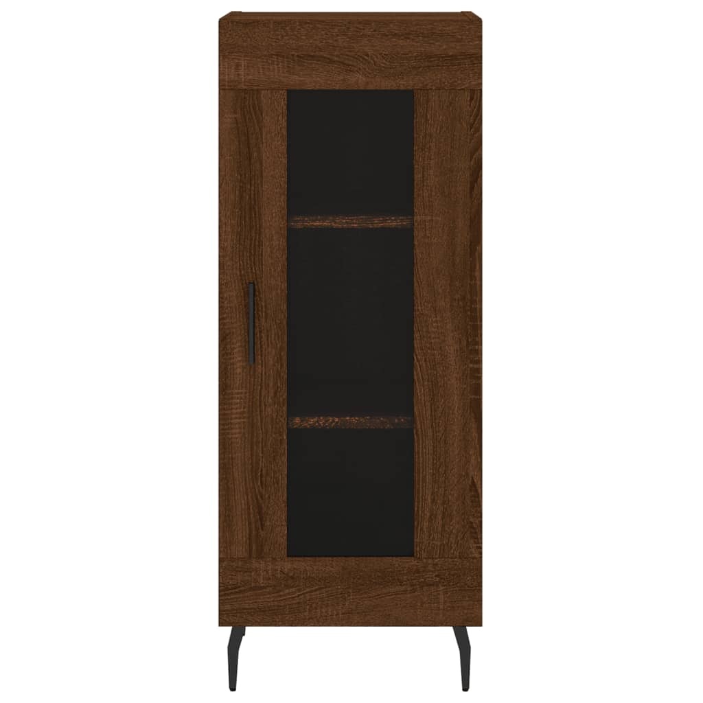 VidaXL Dressoir 34,5x34x90 cm bewerkt hout bruineikenkleurig