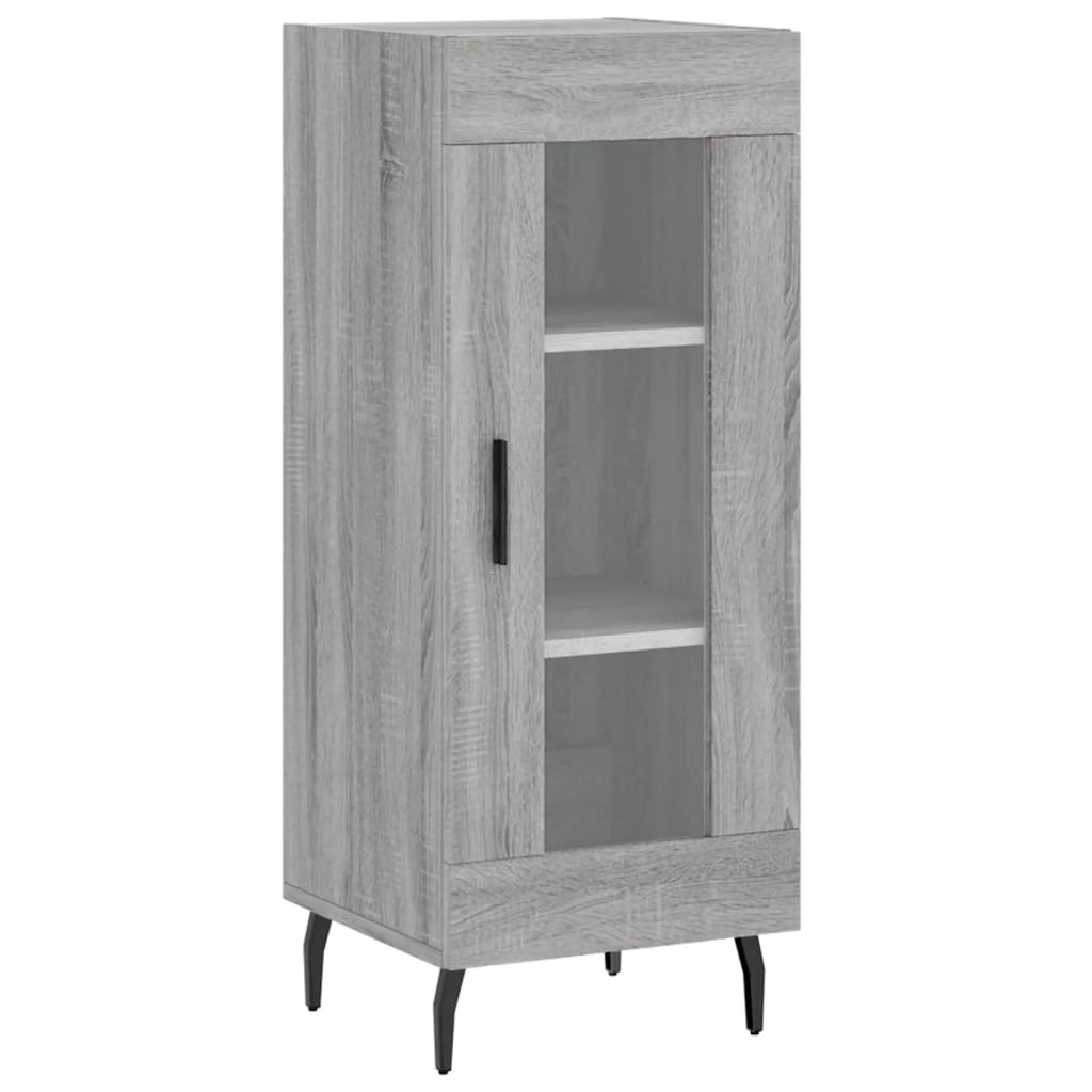 VidaXL Dressoir 34,5x34x90 cm bewerkt hout grijs sonoma eikenkleurig