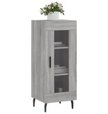 VidaXL Dressoir 34,5x34x90 cm bewerkt hout grijs sonoma eikenkleurig