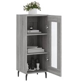 VidaXL Dressoir 34,5x34x90 cm bewerkt hout grijs sonoma eikenkleurig