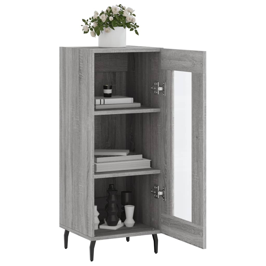 VidaXL Dressoir 34,5x34x90 cm bewerkt hout grijs sonoma eikenkleurig