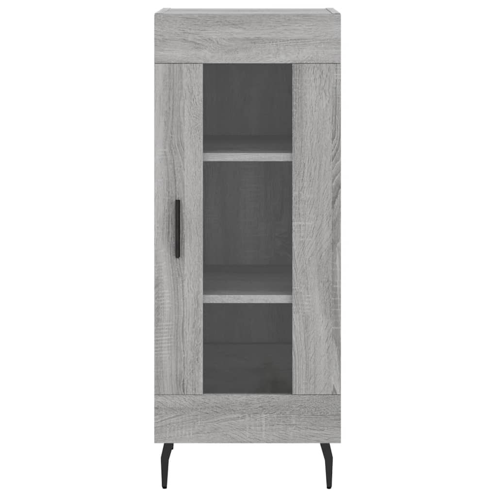 VidaXL Dressoir 34,5x34x90 cm bewerkt hout grijs sonoma eikenkleurig
