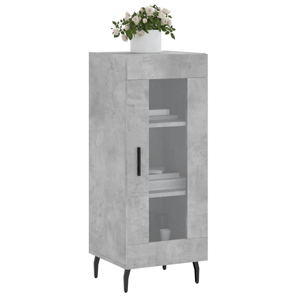 VidaXL Dressoir 34,5x34x90 cm bewerkt hout betongrijs